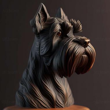 3D model Zwergschnauzer dog (STL)